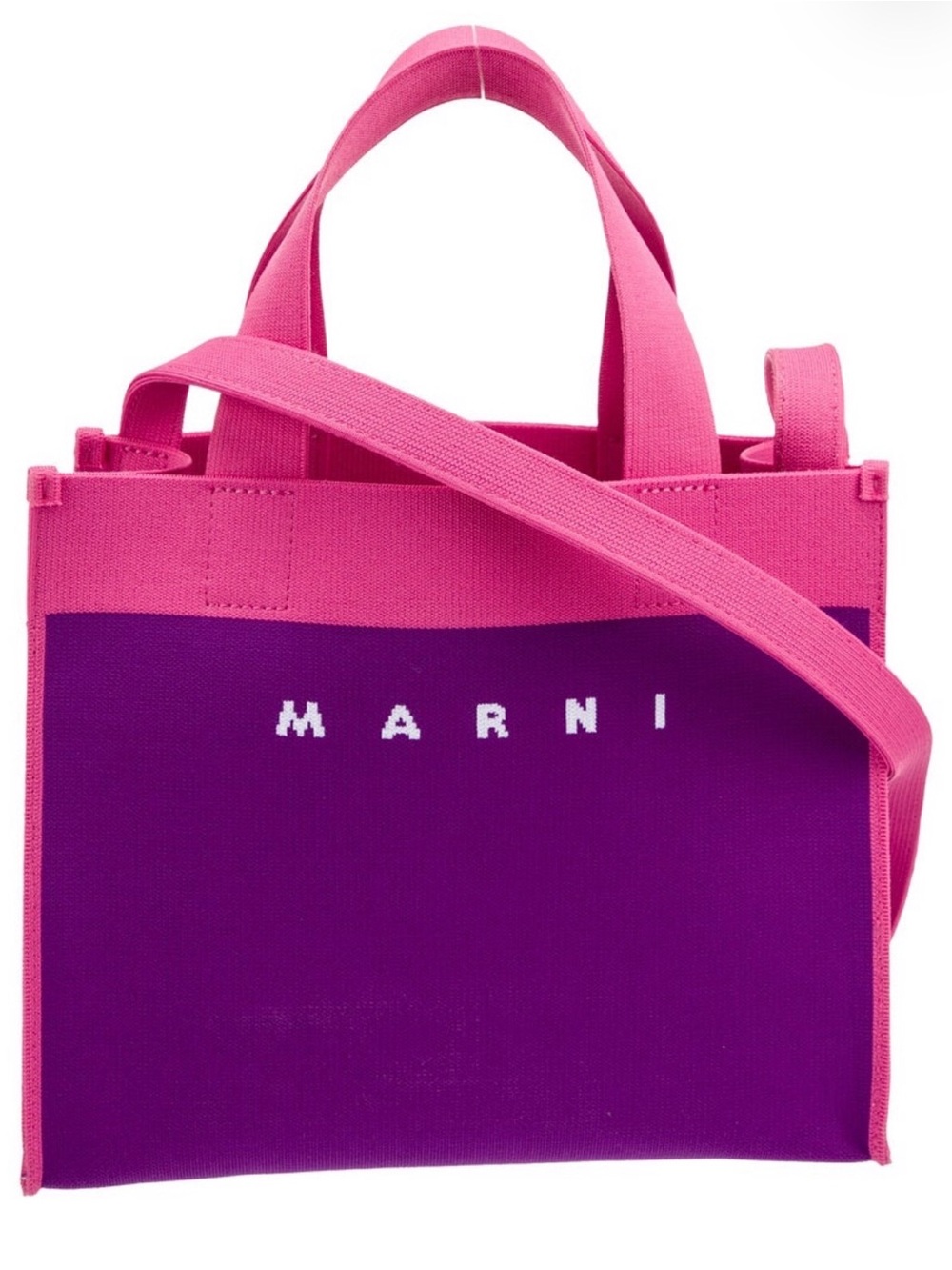 Marni Pink & Purple Canvas Tote Bag